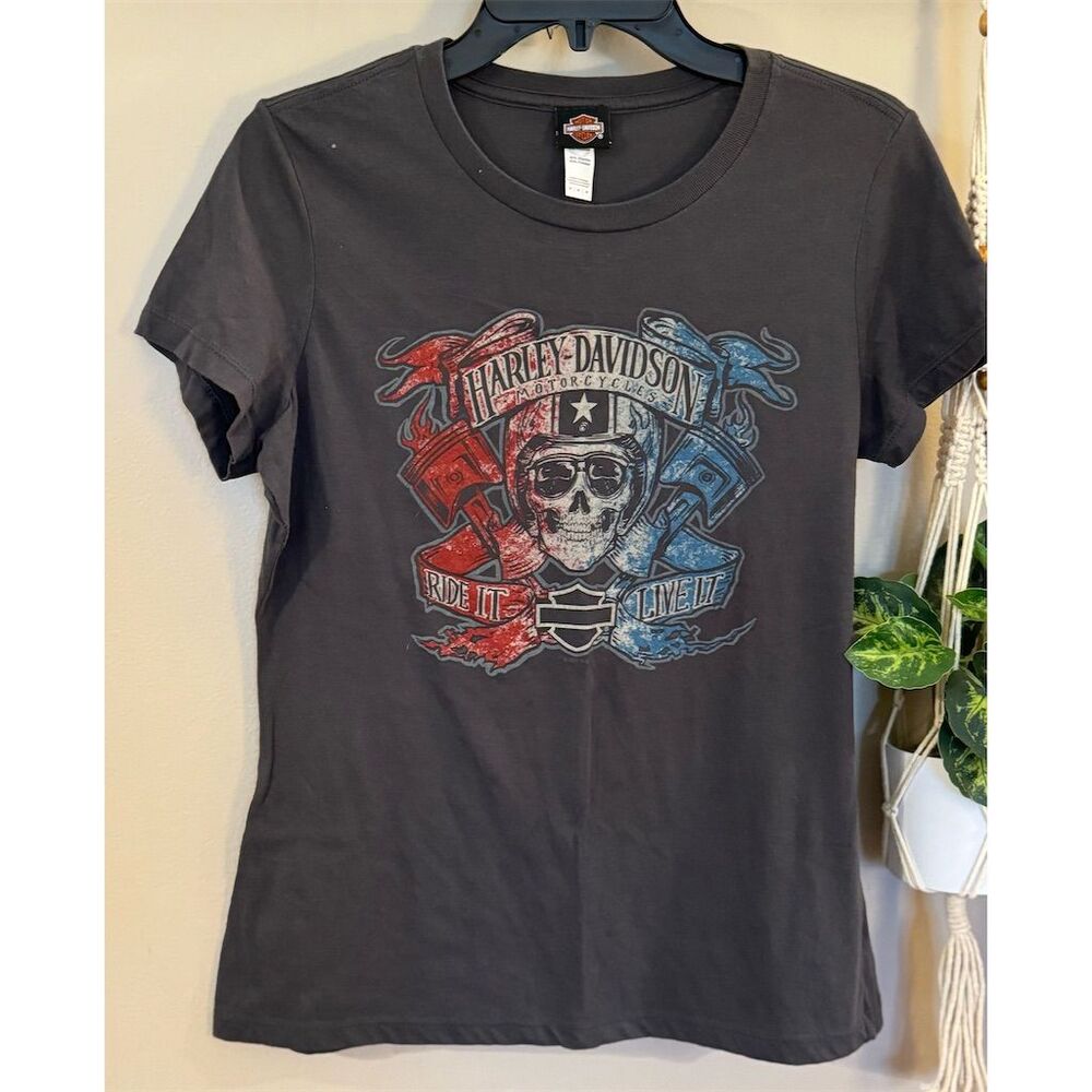 Harley Davidson Women's Fort Bragg T-Shirt Black Medium Short Sleeve